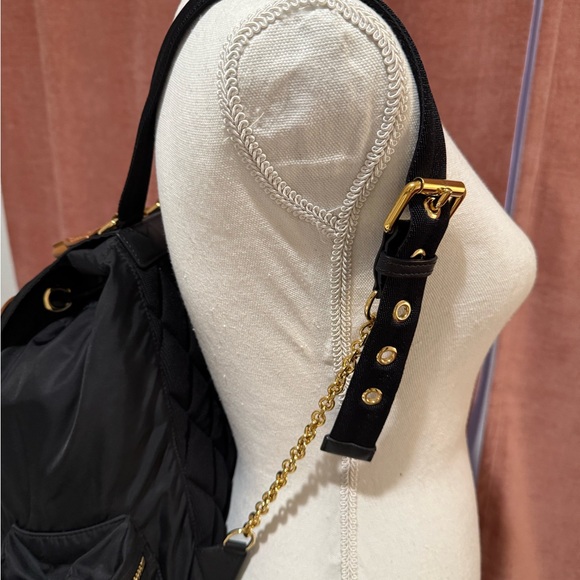 Burberry Large Nylon Rucksack with gold toned hardware - Picture 6 of 12